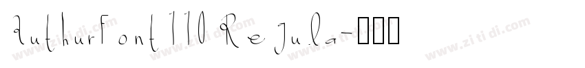AuthurFont110 Regula字体转换